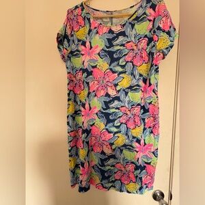 Lilly Pulitzer Floral Dress in Pink and Blue